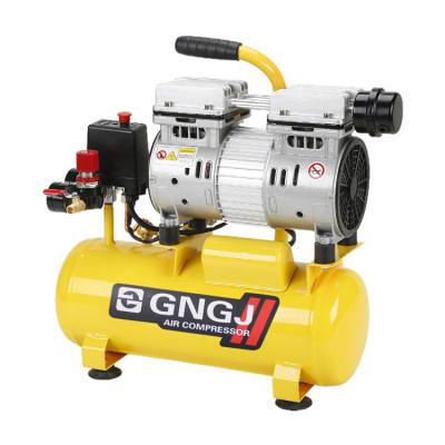 China 220V 50HZ 9L Mini Oil Free Portable Piston Silent Oil Free Air Compressor for sale