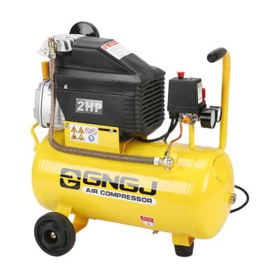 China 1.5KW 2hp 24L lubricated direct driven balma pump piston style portable air compressor for sale