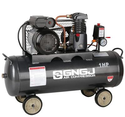 China 1HP 30L Small Lubricated Piston Belt Driven Air Compressor for sale