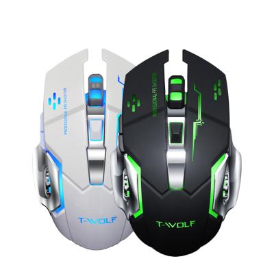 China High DPI 2.4GHz 2400DPI Popular USB Rechargeable Wireless Optical Backlight Mouse Slient Gaming Mouse For Notebook Desktop Computer for sale