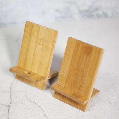 China Mobile Cell Phone PORTABLE Bamboo Wooden Stand Tablet Desk Stand For Phone for sale