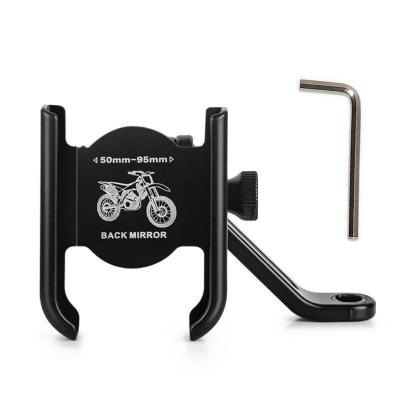 China Adjustable Motorcycle Bicycle Phone Holder Mount Aluminum Alloy Bracket for sale