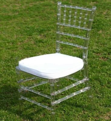 China Clear China Resin Chiavari Chair with Cushion for sale