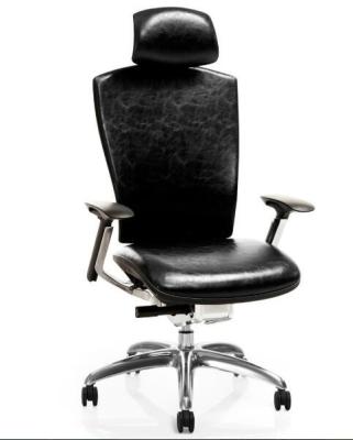 China New Design Italian Genuine Leather Ergonomic Executive Chair for sale