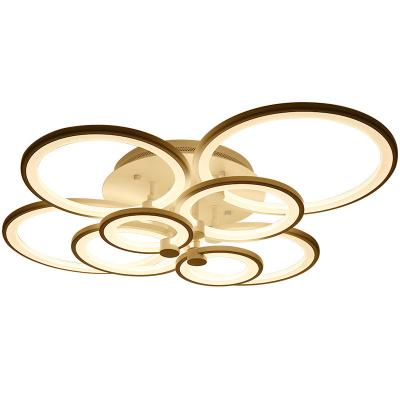 China Lighting Works Dimmable Dimmable Ceiling Light Lamp Hotel Lobby Living Room Luxury Mordern Chandelier Round Ceiling Lamp for sale