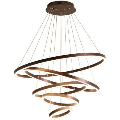 China Modern Home Decorative Ring Bedroom Adjustable Pendant Lighting Large Modern Chandeliers and Pendant Lights for sale