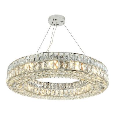 China Adjustable Modern Light Luxury Creative Living Room Lamp Club Hotel Decoration Ring Direction Art LED Chandelier Postmodern Crystal Chandelier for sale