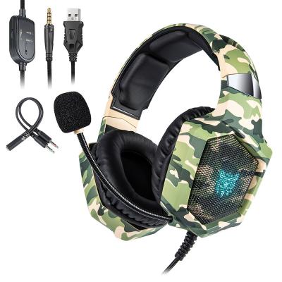 China Built-in Microphone Gaming Headset K8 7.1 Edge - Noise Over Ear Headphone Noise Canceling Microphone LED Light Gamer For Xbox One PS4 PC for sale