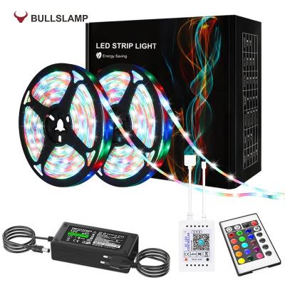 China Residential/Outdoor/Theme Park/Other Wholesale Smart Cheap Wifi Cable 12V 5M Outdoor Flexible 2835 Waterproof 5050 SMD RGB Led Strip/Led Strip Lights/Led Light Strip for sale