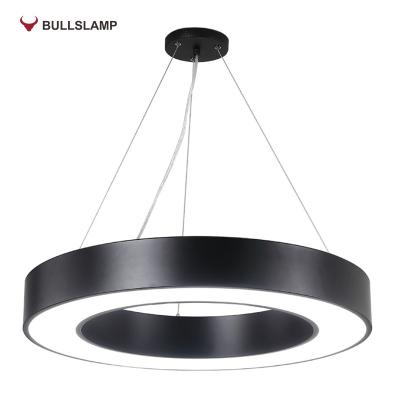 China Suspended Through Lighting Commercial Led Round Panel Chandeliers Pendant Led Light for sale