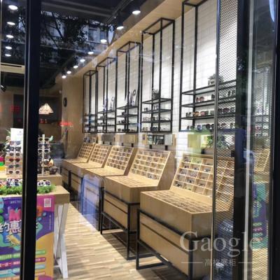 China Jewelry Display Store Eyewear Design Retail Eyeglass Display Showcase Wall Mount Eyeglass Optical Display for sale