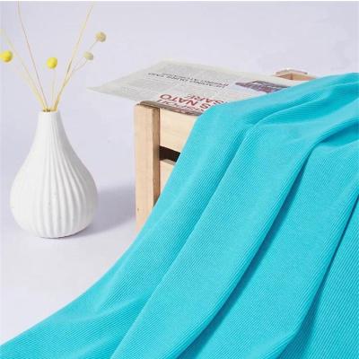 China Soft Comfortable Anti Pill Cotton 2*2 Rib Silk Fabric for sale