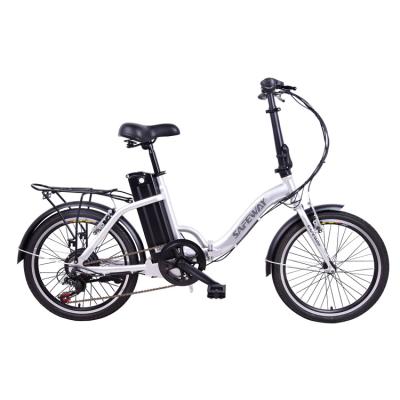 China Aluminum alloy 20 inch LED display folding bike 250w rear motor steel frame e electric bike for sale