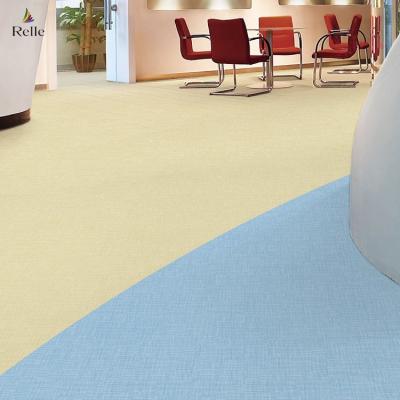 China Yellow Heterogeneous Flooring Carpet Vinyl Floor Sheet Roll 2000mm Width for sale