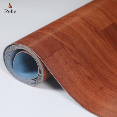 China Hotel PVC Flooring Roll with Wood-like Design Style Width 2m 79