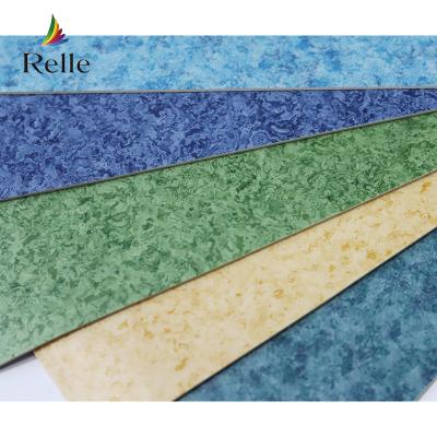 China Hotel Blue Vinyl Flooring Roll PVC Sponge Heterogeneous Vinyl Anti Slip for sale