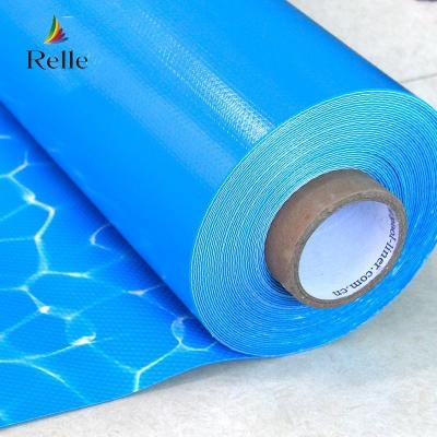 China Ocean Blue PVC Pool Liner Anti UV 1.5mm 1.2mm Reinforced PVC Liner For Pool for sale