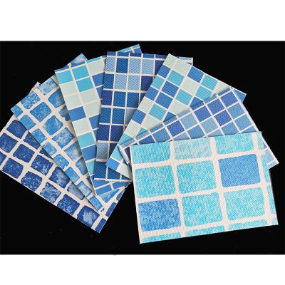 China Mosaic 16x32 Pool Liner Embossed 24 Ft Above Ground Pool Liner Width 1.5m Trade for sale