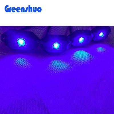 China Single Color Blue Amber White Strobe Underglow Light Kits With Switch Wire Harness Magnetic Led Rock Light GS-STW4P for sale