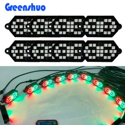 China 2023 New 8 12 16pods RGBW Hunting Led Rock Light Car Underglow Decking Light Bluetooth Control Kit GS-Rock-hunting for sale