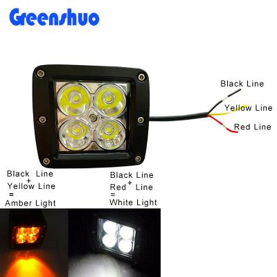 China 3Inch White Work Light 12v Amber Blue Red Green Led Pods Led Spotlight For Truck Driving Light Offroad Accessories GS-WFS16 for sale