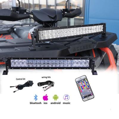 China Wholesale 22 32 42 50 52 inch 5d rgb led work light bar light waterproof bluetooth control all for sale