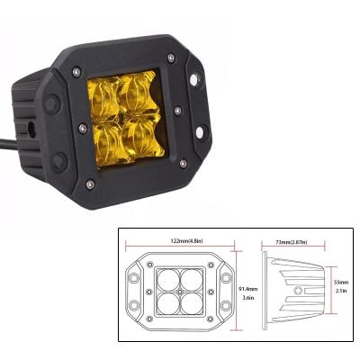 China Amber Fog Light Square Wholesale High Quality 5D Led Work Light Combo Flush Mount Worklight Pods Offroad Universal for sale