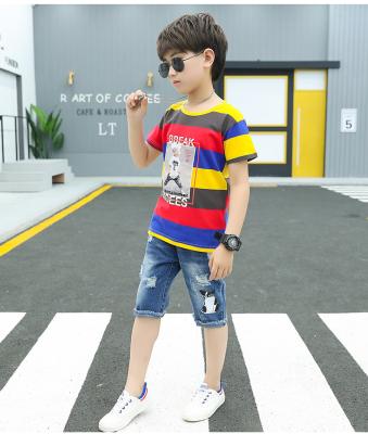 China Handsome two-piece suit Korean children's border boy summer casual foreign style suit 2021 new for sale