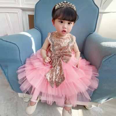 China 2021 Viable New Fashion Sequin Bridesmaid Dress Party Birthday Wedding Princess Children Kids Girl Dresses for sale