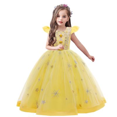 China Babies Princess Party Tutu Dress Embroidery Flower Viable Dress Up Dresses For Kids for sale