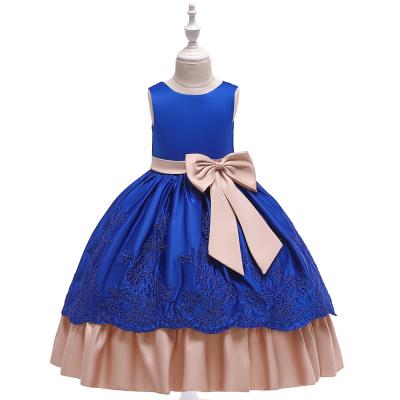 China 2021 New Style Baby Dress Viable Hot Sale Bow Sleeveless Girl Party Princess Dress for sale