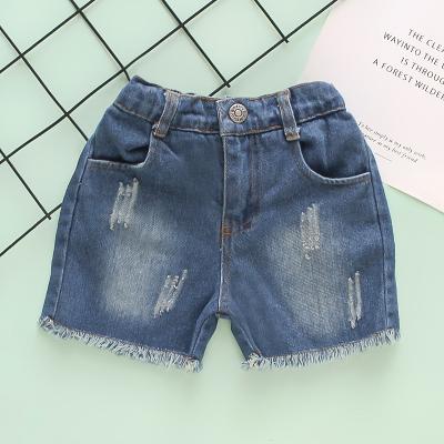 China New breathable summer boys ripped denim shorts baby children's fashion five-point pants 2021 for sale