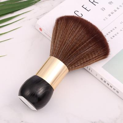 China Multifunctional Wooden Neck Brush Neck Barber Tool Barber Handle Barber Cleaning Shaving Brush for sale