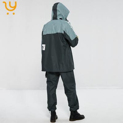 China Raincoat Disposable Foldable Rainsuit Men Waterproof Foldable Waterproof Raincoat Men's PVC Raincoat Clothing Pants Jacket PU Raincoat Set for sale