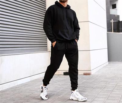 China Plus Size Men's Hot Activewear Tracksuit Sports Set Casual Sweat Suit for sale