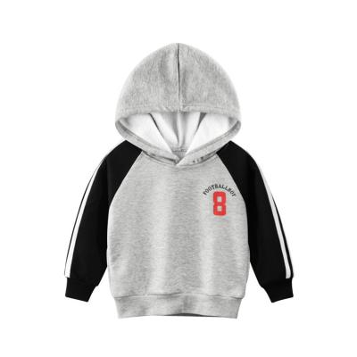 China Wholesale Custom Anti Shrink Boys Fashion Print Plush Polyester Cotton Graphic Kids Pullover Hoodies Sweatshirts for sale