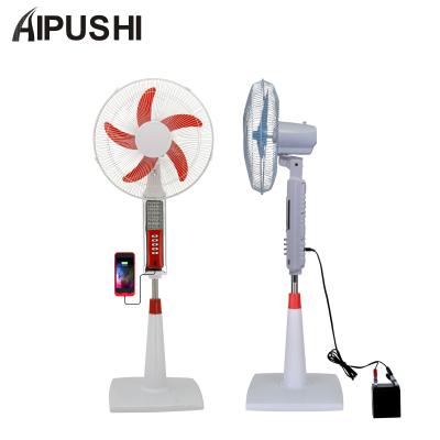 China Factory Price 12v Electric Fan DC Electric Fan 15W Battery Light Stand Power LED Solar / DC Solar /Battery /Rechargeable Solar Panel. for sale