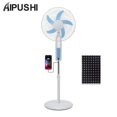 China Solar / Battery / Electric / DC / New Arrival 12V Rechargeable Solar Powered Fan Standing With Light Solar Panel for sale