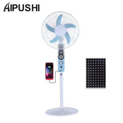 China Hot Selling DC /ELECTRIC/BATTERY SOALR/Turkey 18inch 12v DC Fan acdc support solar power led light usb fan à venda