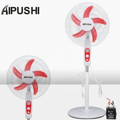 China 2020 Solar Brushless Copper Fan / DC /Battery /Rechargeable Electric DC Motor 12v DC Electric Stand Fan DC Electric New Product With LED Light USB Port. for sale