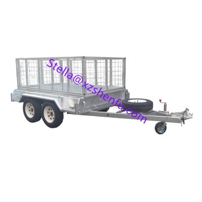 China Farm Use Capacity 2.5T Farm Trailer Tandem Cage Trailer for sale