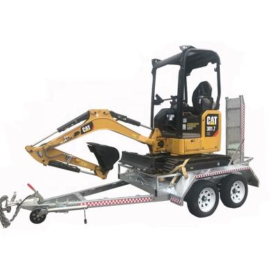 China Two Axle Electric Brake Mini Carry Excavator Trailer Excavator for sale