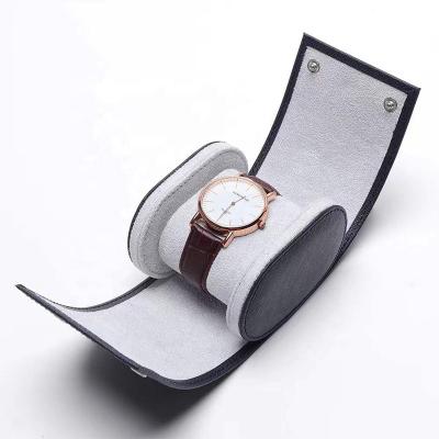 China Wholesale Simple Mechanical Leather Dustproof Protector Watch Box Watch Storage Box PU Watch Travel Bag Father's Day Gift for sale