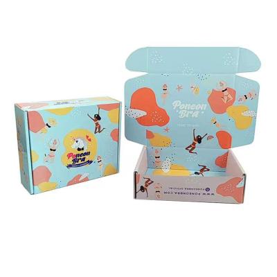 China Recycled Materials Color Printing Double Sided Packing Box Corrugated Aircraft Box Flower Tea Gift Folding Superhard Box for sale