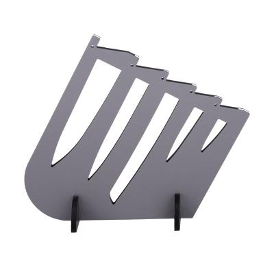 China Wholesale viable kitchen knife accessories stainless steel kitchen knife block in silver for knife collection for sale