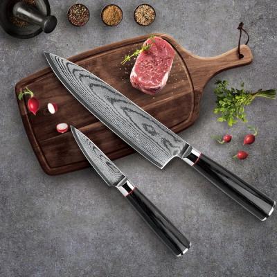 China Best Kitchen Knives Germany Knife Set Koch Messer VG10 Steel Damascus Steel Disposable Knife for sale