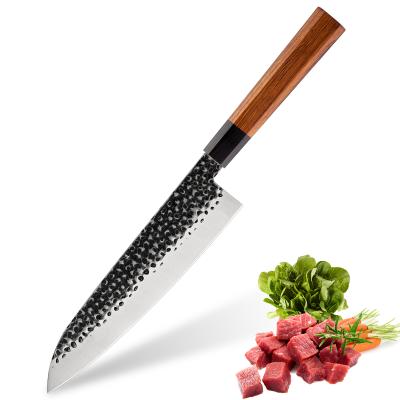 China Viable Kitchen Knives 8 Inch Professional Chef Knife Hammered With Inch Stainless Steel Chef Knife for sale