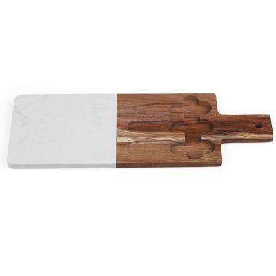 China Sustainable New Design Home Kitchen Cutting Board Wood And Marble Table for sale