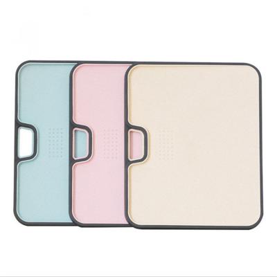 China A Viable Selling High Quality Double Sided Best Wheat Straw Fiber Plastic Cutting Board Thicker Plastic Chopper With Non-slip Feet for sale