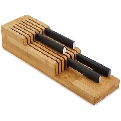 China Sustainable High Quality Bamboo Eco-Friendly Kitchen Knife Storage Knife Holder Suitable For Kitchen Countertops for sale